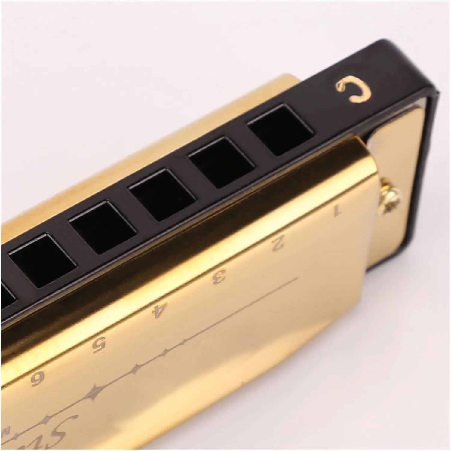 10-hole C blues harmonica for beginners to practice blues harmonica(Gold)