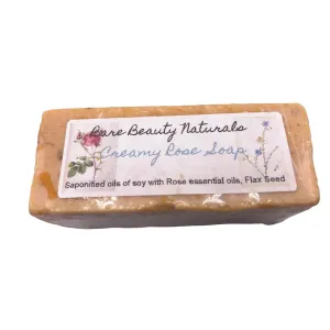100% Natural Creamy Rose Soap // Stretch Mark, Acne, Pregnancy // Free soap preservation bag // Plant-Based (Newyork cut 17-18.9 oz, Hi-Exfol Bath)