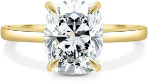 10K 14K 18K Solid Gold Moissanite Engagement Ring for Women, 1-3 Carat Round/Oval/Emerald/Princess/Radiant/Elongated Cushion/Marquise/Asscher Cut Moissanite Wedding Ring Solitaire Band