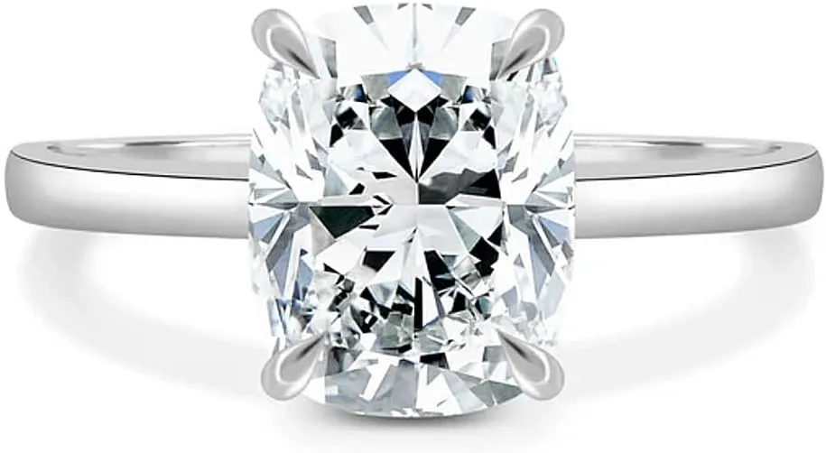 10K 14K 18K Solid Gold Moissanite Engagement Ring for Women, 1-3 Carat Round/Oval/Emerald/Princess/Radiant/Elongated Cushion/Marquise/Asscher Cut Moissanite Wedding Ring Solitaire Band