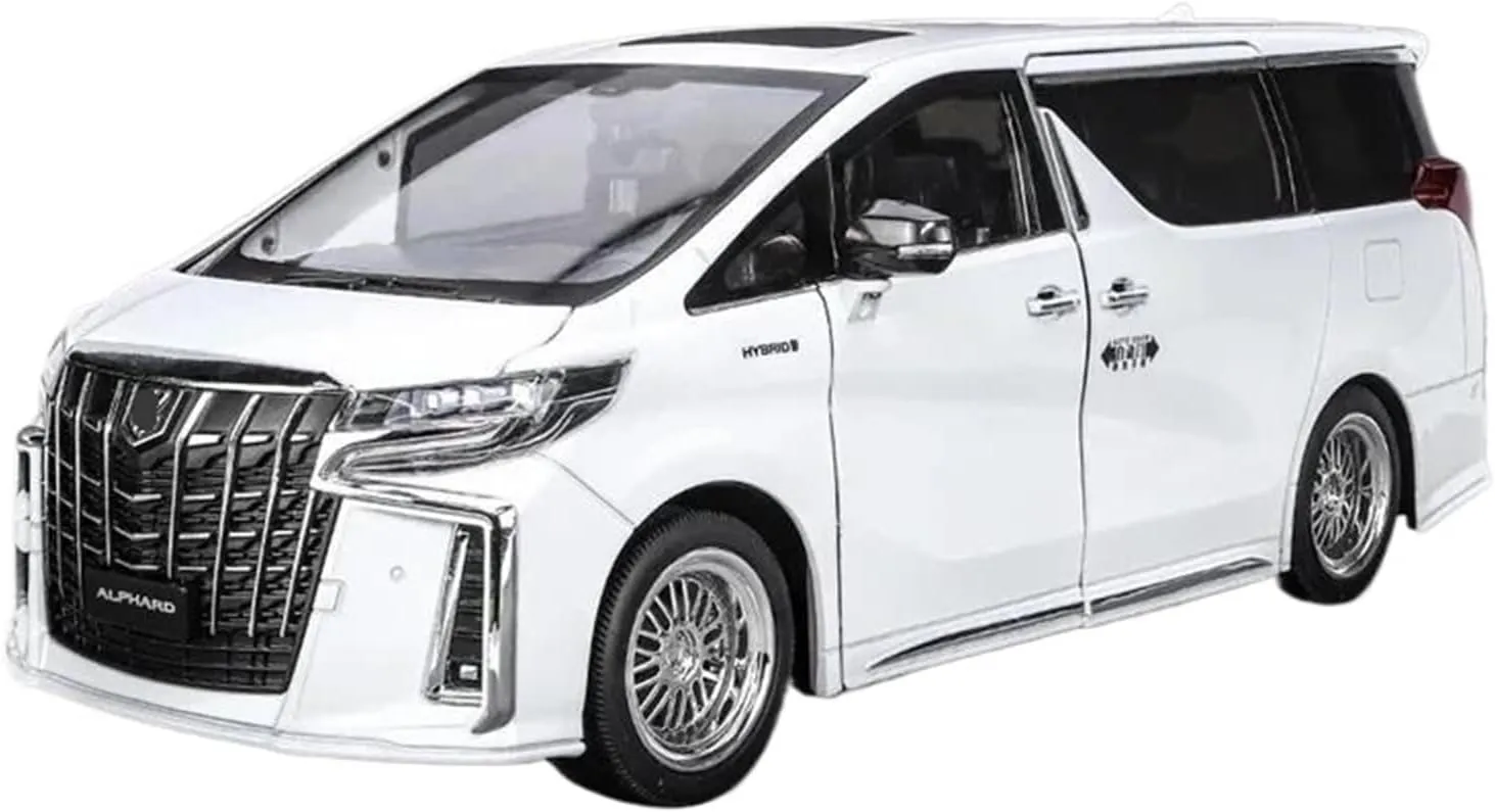 1/18 for Alphard MPV Alloy Die-Casting Commercial Vehicle Model(White)