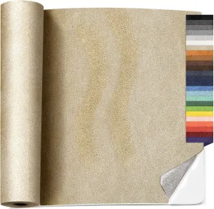 16 x 59 inches Self Adhesive Faux Suede Repair Patch, Cream White Suede Fabric Patches, Suede Repair Tape, Suede Wrap with Adhesive Backing for Car Interior, Line Drawers, Jewelry Boxes (Cream White)