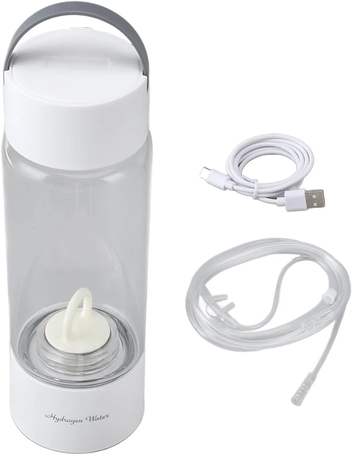 380ml Portable Hydrogen Water Bottle, 1500ppb Hydrogen Rich Water Generator, Clear PCTG Material, 5V USB Charging, Detachable Base for, Ideal for Home Fitness Office
