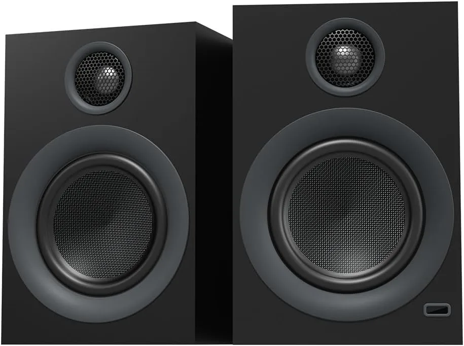 ABRAMTEK X20 Powered Bluetooth Bookshelf Speakers, aptX HD Bluetooth, USB & AUX Input, Sub Out (Pair)