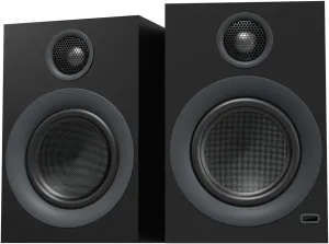 ABRAMTEK X20 Powered Bluetooth Bookshelf Speakers, aptX HD Bluetooth, USB & AUX Input, Sub Out (Pair)