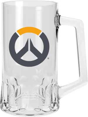 ABYSTYLE Overwatch Tankard Logo 17 Oz. Drinking Glass Home & Kitchen Beer Glass Video Game Drinkware Merch Gift