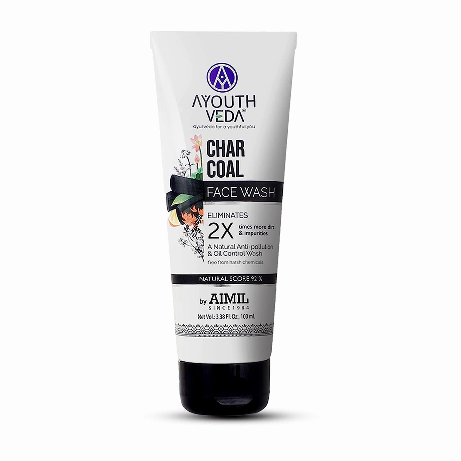 Activated Charcoal Face Wash|Anti-Polluition, Deep Pore Cleaning & Oil Control |Activated Charcoal for Fresh & Glowing Skin |Face Wash for Men & Women (Pack Of 1; 100ml)