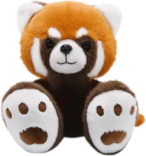 Adorable Red Panda Stuffed Aninal wtih Oversized Feet Super Cute Woodland Animal Stuff Funny Plush Zoo Toys Sweet Gift for Safari Themed Baby Shower Nursery or Birthday Party 9 Inches (Red Panda)