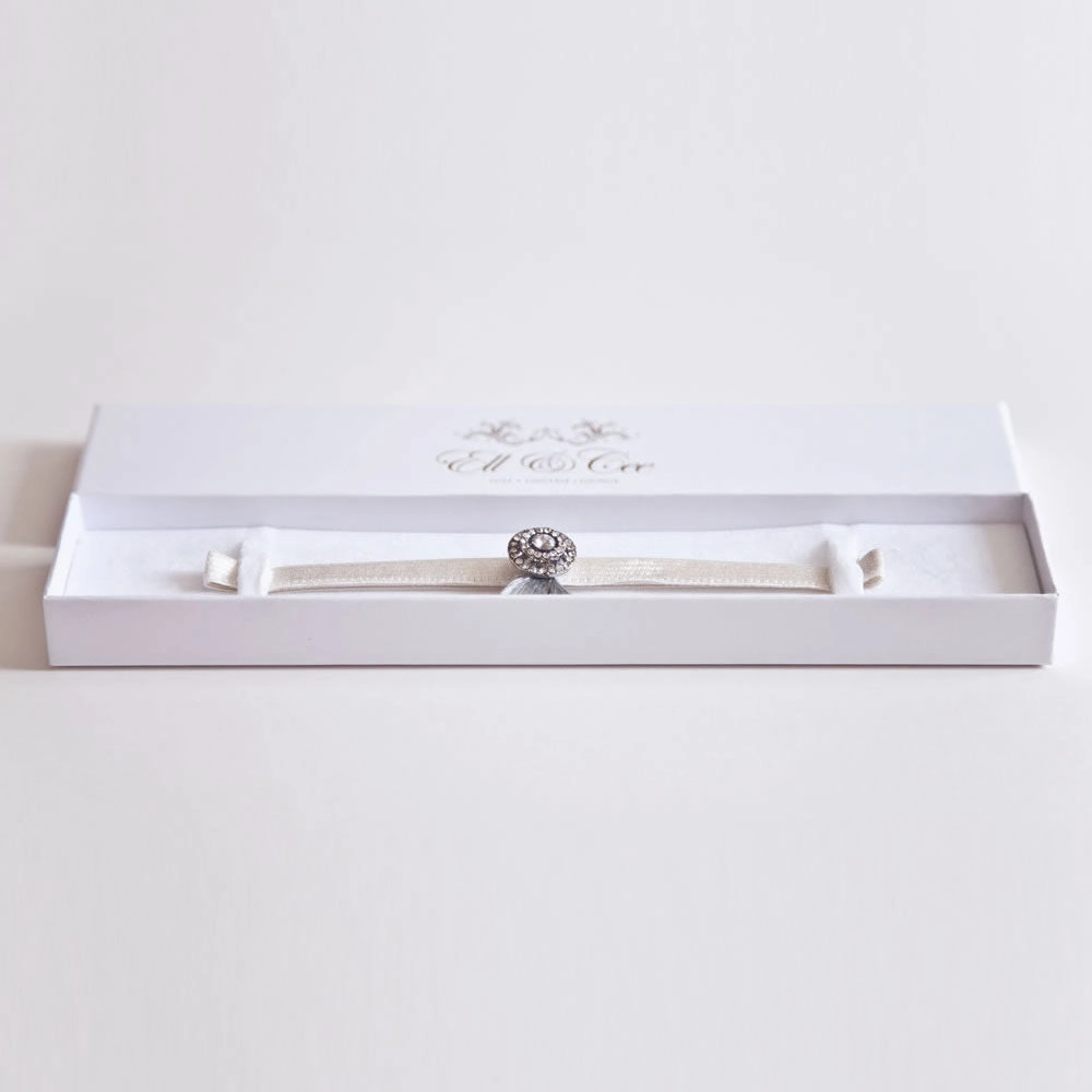 Alice blue deco garter
