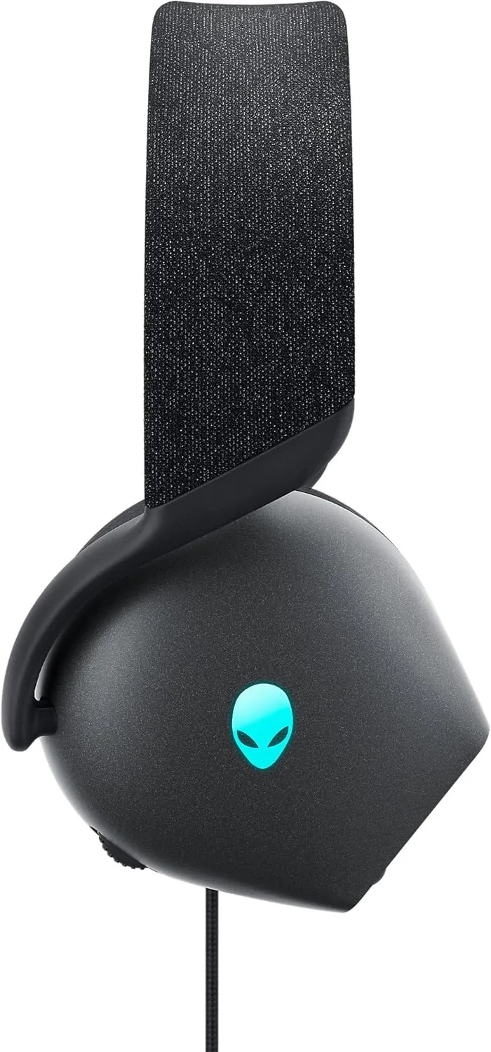 Alienware AW520H Wired Gaming Headset - Dolby Atmos, Unidirectional, AlienFX 16.8 Million RGB Colors, Microphone Mute, Volume On-headset Controls, 40mm Hi-Res Certified - Dark Side of the Moon