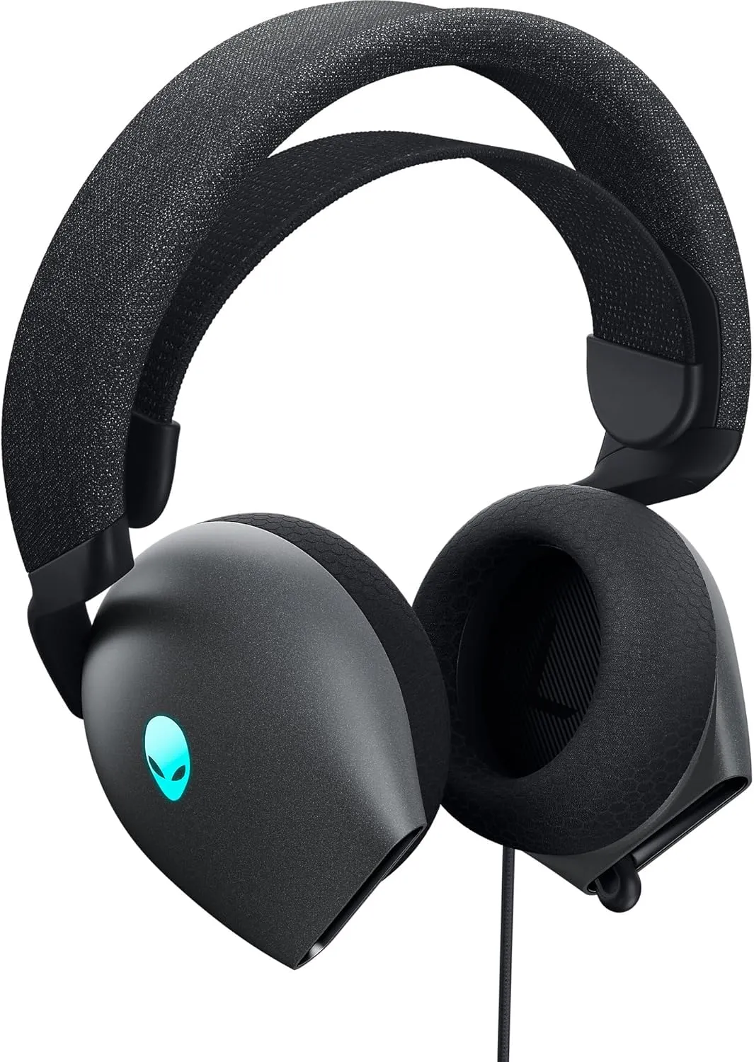 Alienware AW520H Wired Gaming Headset - Dolby Atmos, Unidirectional, AlienFX 16.8 Million RGB Colors, Microphone Mute, Volume On-headset Controls, 40mm Hi-Res Certified - Dark Side of the Moon