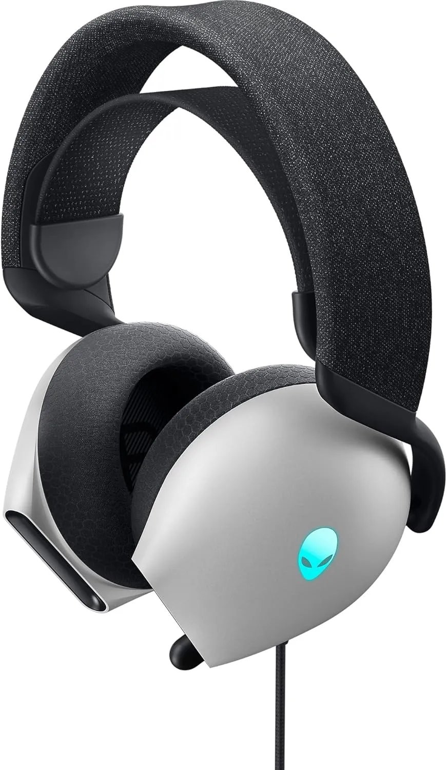 Alienware AW520H Wired Gaming Headset - Dolby Atmos, Unidirectional, AlienFX 16.8 Million RGB Colors, Microphone Mute, Volume On-headset Controls, 40mm Hi-Res Certified - Lunar Light