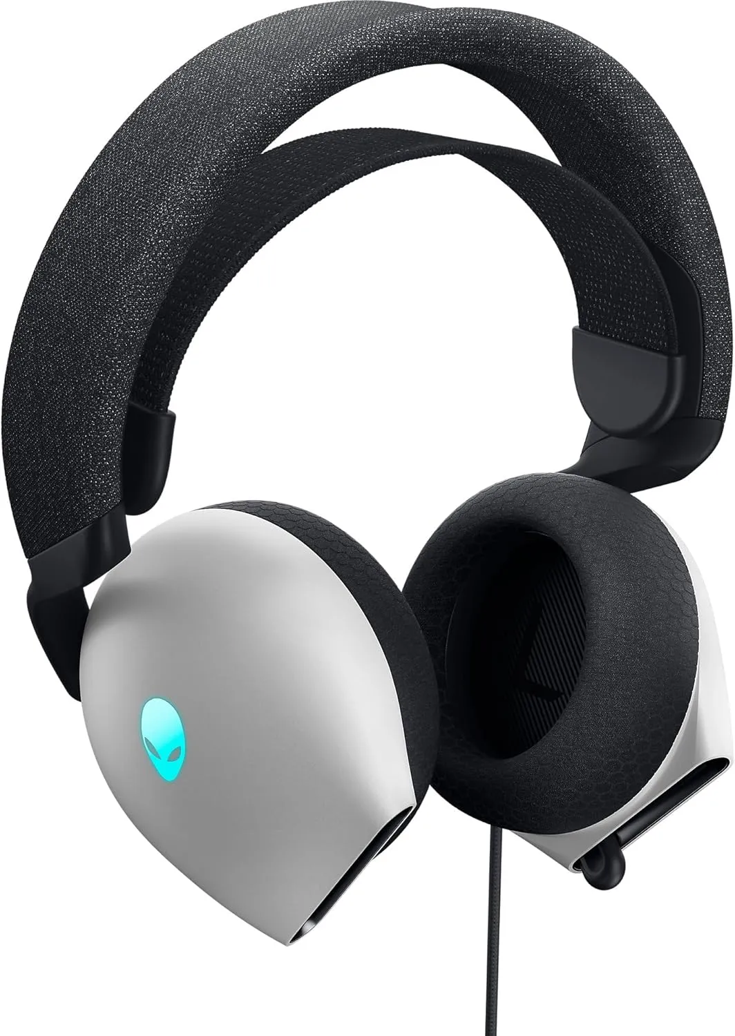 Alienware AW520H Wired Gaming Headset - Dolby Atmos, Unidirectional, AlienFX 16.8 Million RGB Colors, Microphone Mute, Volume On-headset Controls, 40mm Hi-Res Certified - Lunar Light