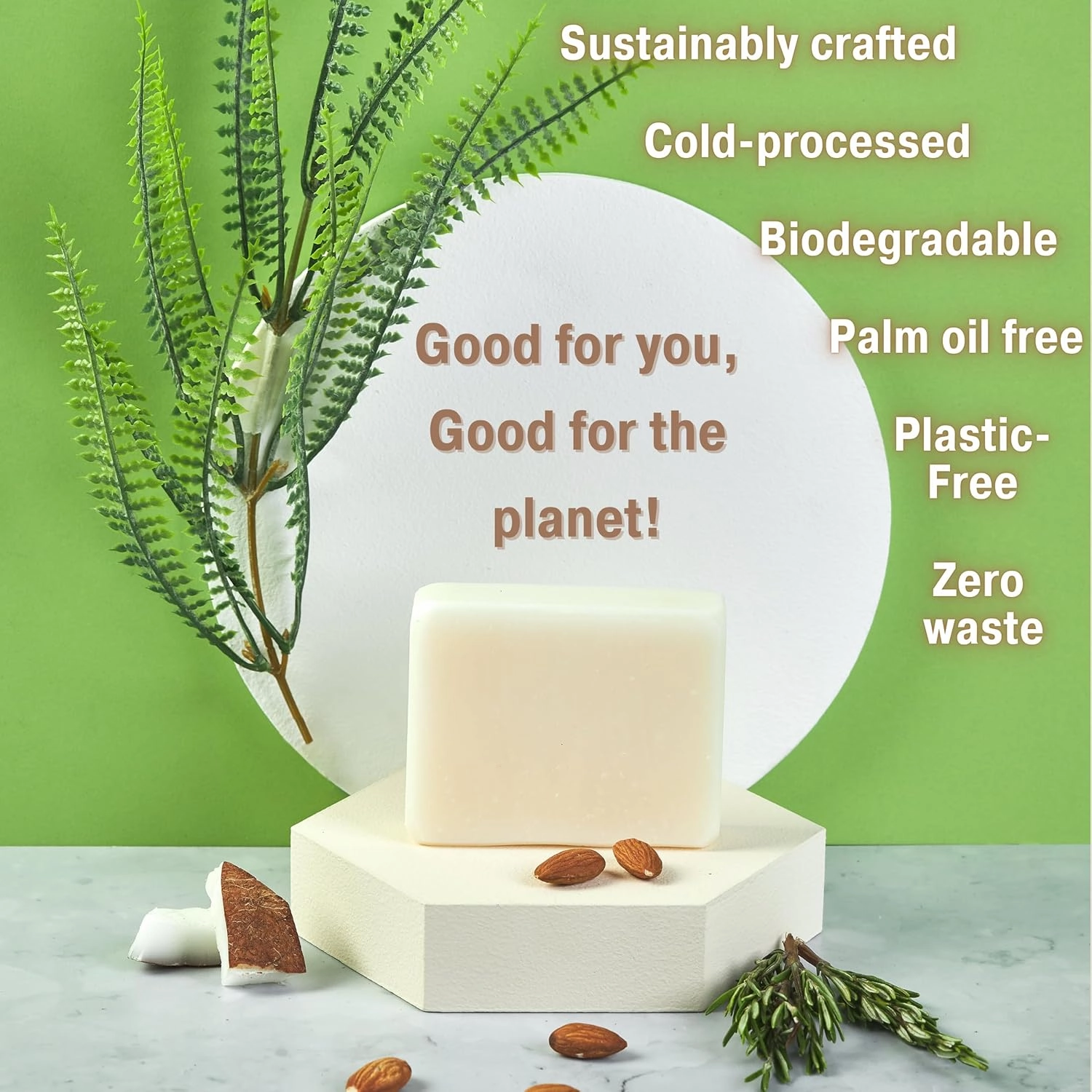 All Natural Rosemary Soap | Natural Soap for Women and Men for Body, Face, and Hands | Handmade Soap | Coconut & Almond Oils with Shea Butter Rosemary (Pack of 4)