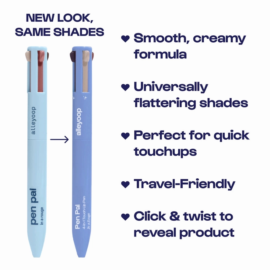 Alleyoop Pen Pal 4-in-1 Eye, Brow, Lip & Highlight Pen - In A Rouge