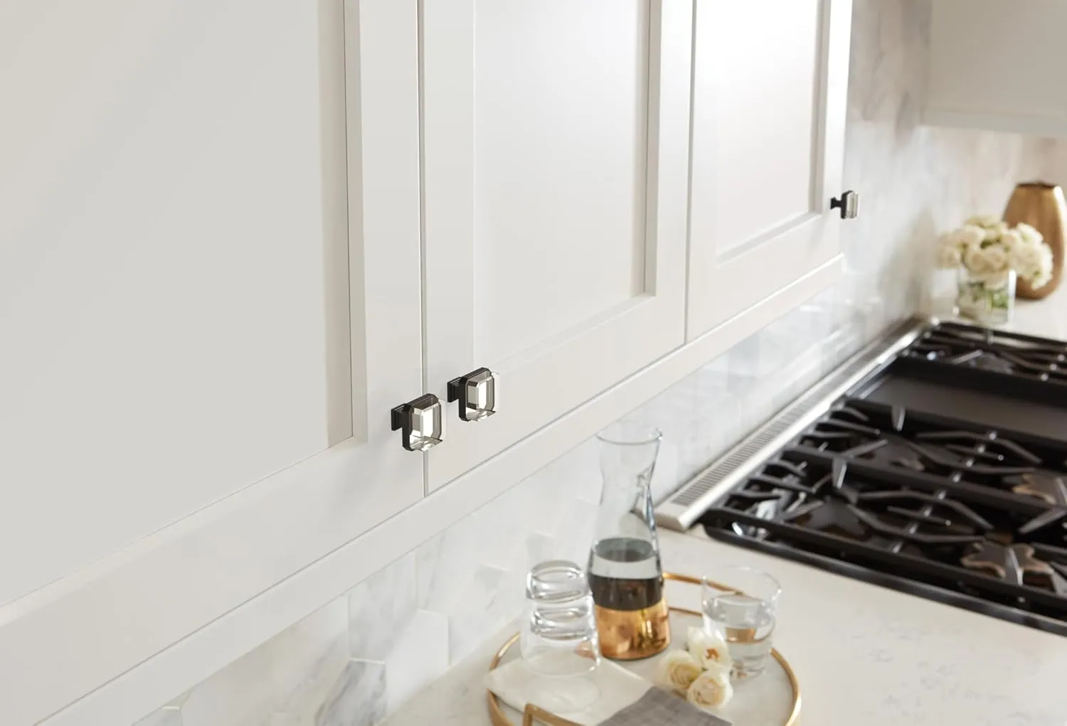 Amerock Glacio 1-3/8 inch (35mm) Length Clear/Oil-Rubbed Bronze Cabinet Knob, BP36975CORB