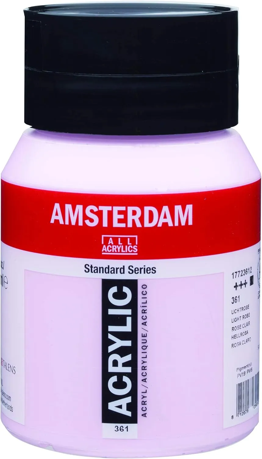 Amsterdam Standard Series Acrylic Jar 500ml Light Rose 361 (17723612)