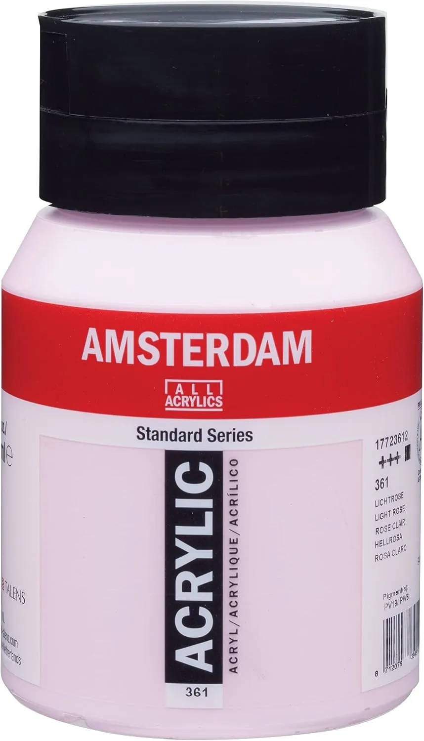 Amsterdam Standard Series Acrylic Jar 500ml Light Rose 361 (17723612)