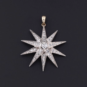Antique Diamond Star Conversion Pendant