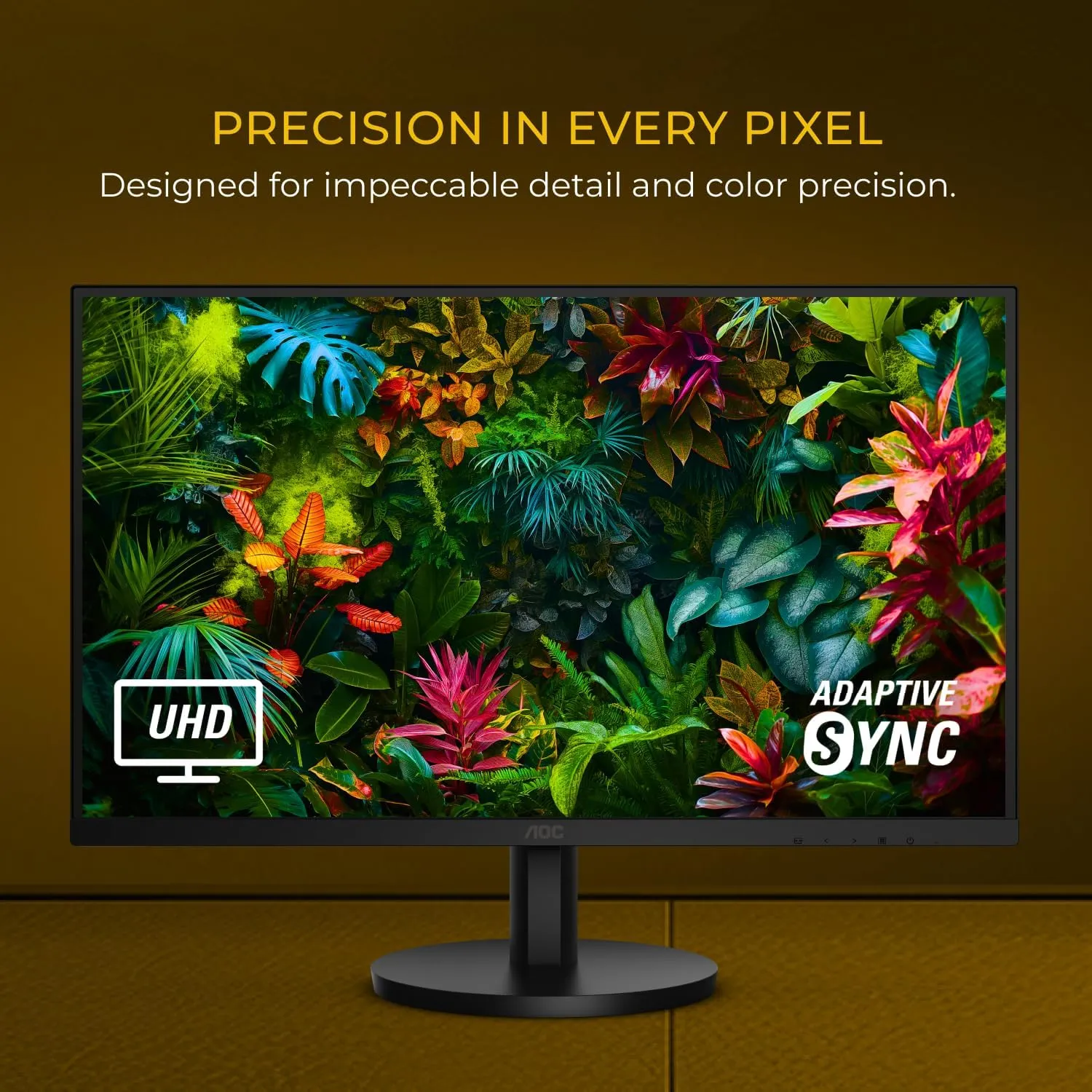 AOC U27B3A 4K 27" IPS 3840x2160 UHD Frameless Monitor, Display Port x1, HDMI x2, Built in Speaker, Eye Care, Flicker Free, 1 Billion  Colors, sRGB 128.7%, VESA