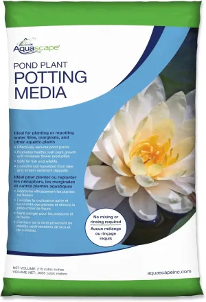 Aquascape Pond Plant Potting Media, Nutrient-Rich Aquatic Soil for Water Gardens, Supports Strong Root Growth, 215 Cubic Inches, 89002