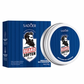 Argan Infused, Beard Softening Balm, Moisturizing Nourishing Formula, Clear, 50g