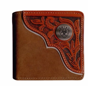 ARIAT BI-FOLD WALLET BROWN TAN WLT2112A
