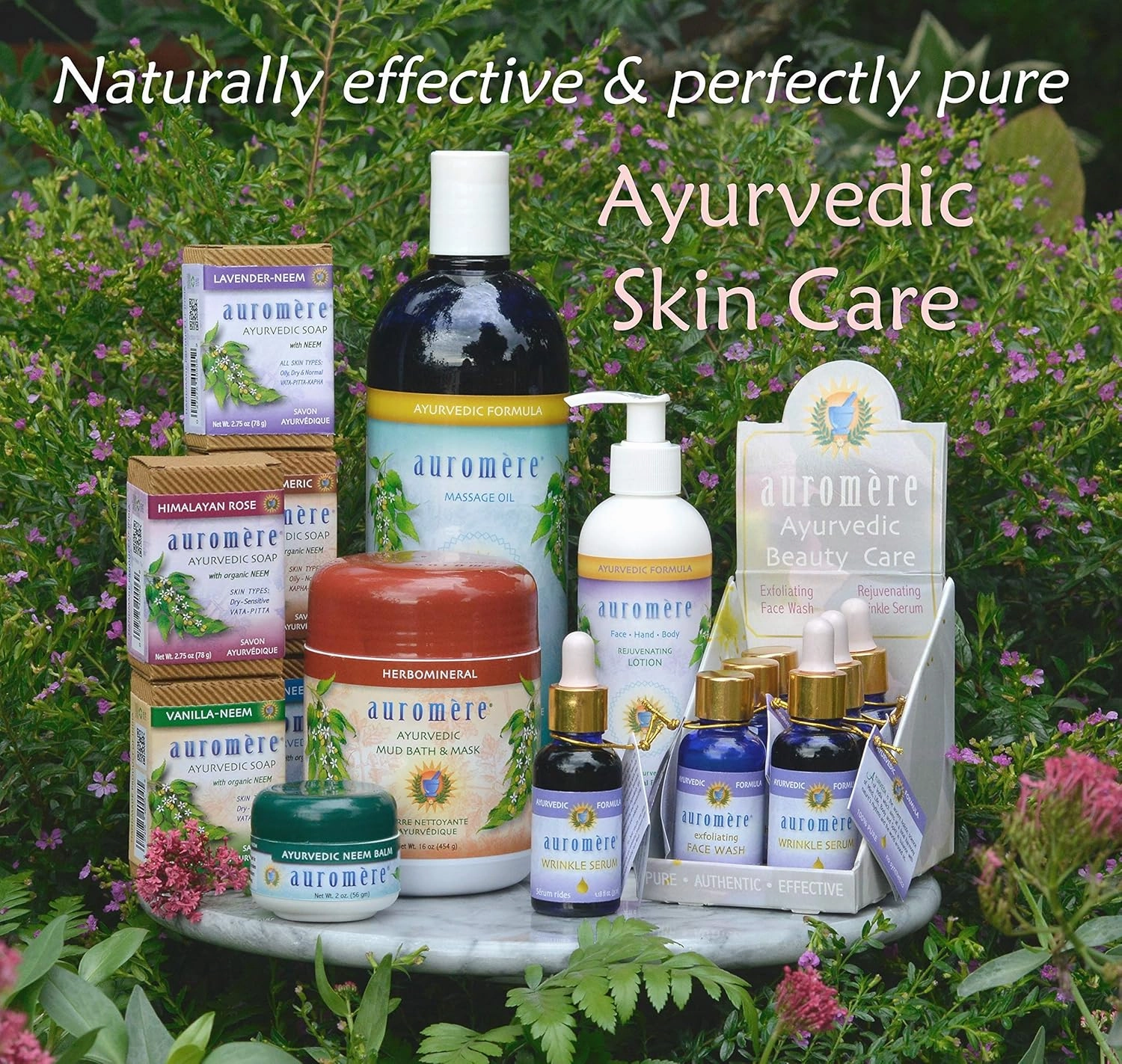Auromere Ayurvedic Bar Soap, Himalayan Rose - Eco Friendly, Handmade, Vegan, Cruelty Free, Natural, Non GMO (2.75 oz), 4 pack