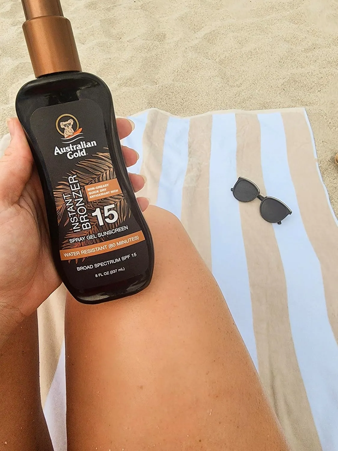 Australian Gold SPF 15 Spray Gel Bronzer, 16 Fl Oz, (Pack of 2)