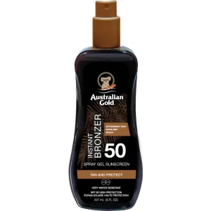 Australian Gold Sunscreen Spray Gel, Gluten Free, Hydrating, Instant Tinted Glow, All Skin Tones, 8.01 Fl Oz