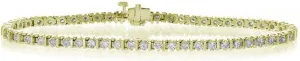 Avital & Co. 2.50 Carat Diamond Tennis 14K Yellow Gold Bracelet