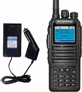 BAOFENG DM-1701 Digital Two Way Radio DMR Analog Walkie Talkie GD-77 Dual Band 5W Long Range Amateur Radio with Battery Eliminator