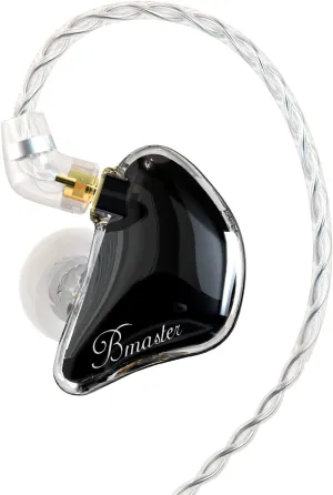 BASN Bmaster Triple Drivers in Ear Monitor Headphone with Two Detachable Cables Fit in Ear Suitable for Audio Engineer, Musician (Black)