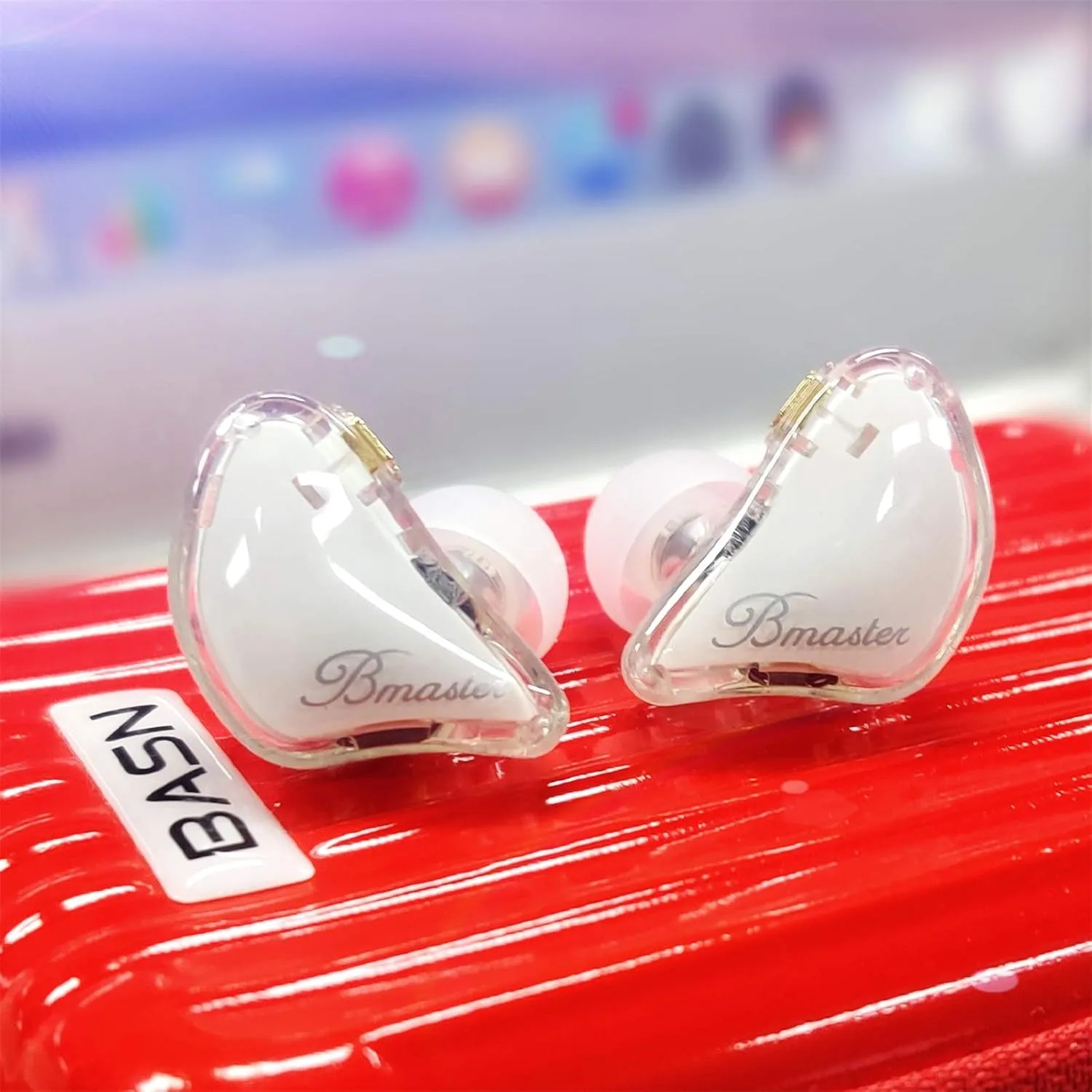 BASN Bmaster Triple Drivers in Ear Monitor Headphone with Two Detachable Cables Fit in Ear Suitable for Audio Engineer, Musician (White)