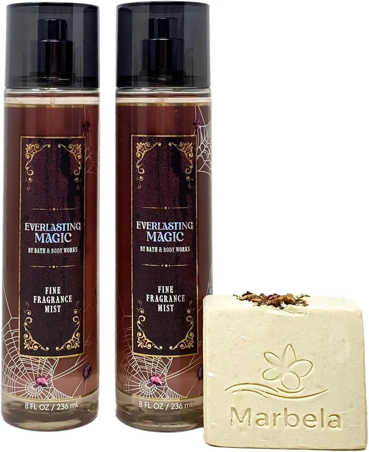 Bath & Body Works Everlasting Magic Fine Fragrance Mist 2 Piece Value Pack with a Creamy Rose Bar Soap - Full Size