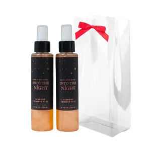 Bath & Body Works Into the Night Shimmer Mist 8 Fluid Ounce (2023 Limited Edition) Pack of 2 Gift Set