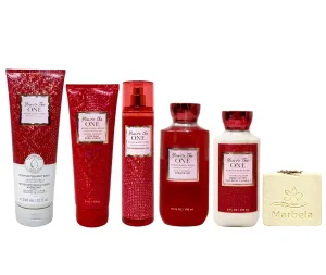 Bath & Body Works You're The One 5 Piece Bundle - Moisturizing Body Wash - Body Cream - Fragrance Mist - Shower Gel and Body Lotion - with a Creamy Rose Bar Soap - Full Size