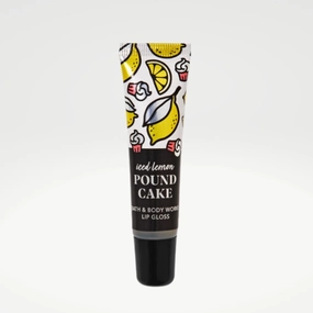 Bath & Body Iced Lemon Pound Cake Flavor Lip Gloss - Limited Edition (.0.47 fl oz / 14 mL) Packaging Styles May Vary, clear