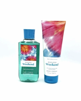 Bath & Body Work Endless Weekend Gift Set, Shower Gel with Aloe & Vitamin E 10 fl oz, Ultra-Shea Body Cream 8 fl oz