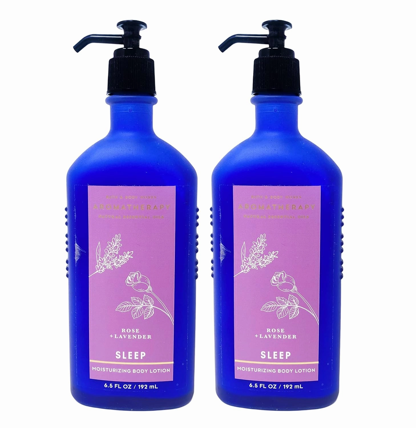 Bath & Body Works Aromatherapy Sleep ROSE LAVENDER 2-Pack Moisturizing Body Lotion - Full Size