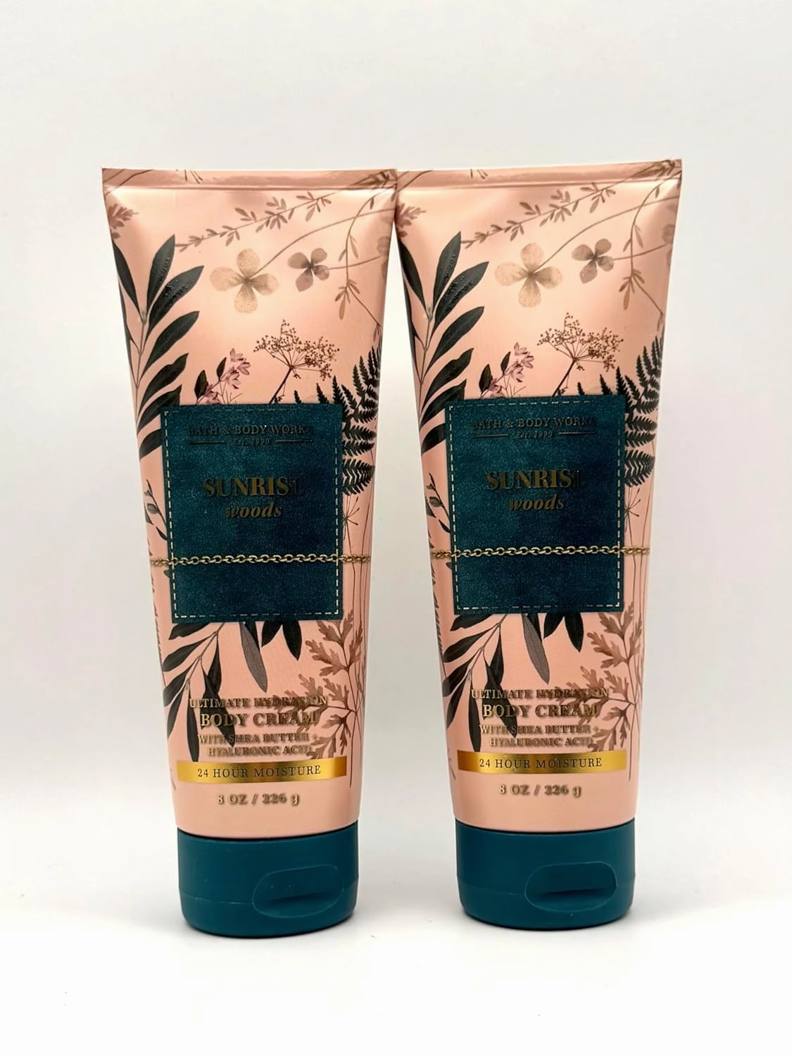 Bath And Body Work Sunrise Woods Body Cream, Ultimate Hydration with Shea Butter, 24 Hour Moisture, 8 oz, Set of 2