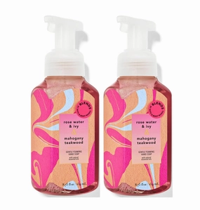 Bath and Body Works Gentle Foaming Hand Soap 8.75 Ounce 2-Pack (Rose Water & Ivy & Mahogany Teakwood)