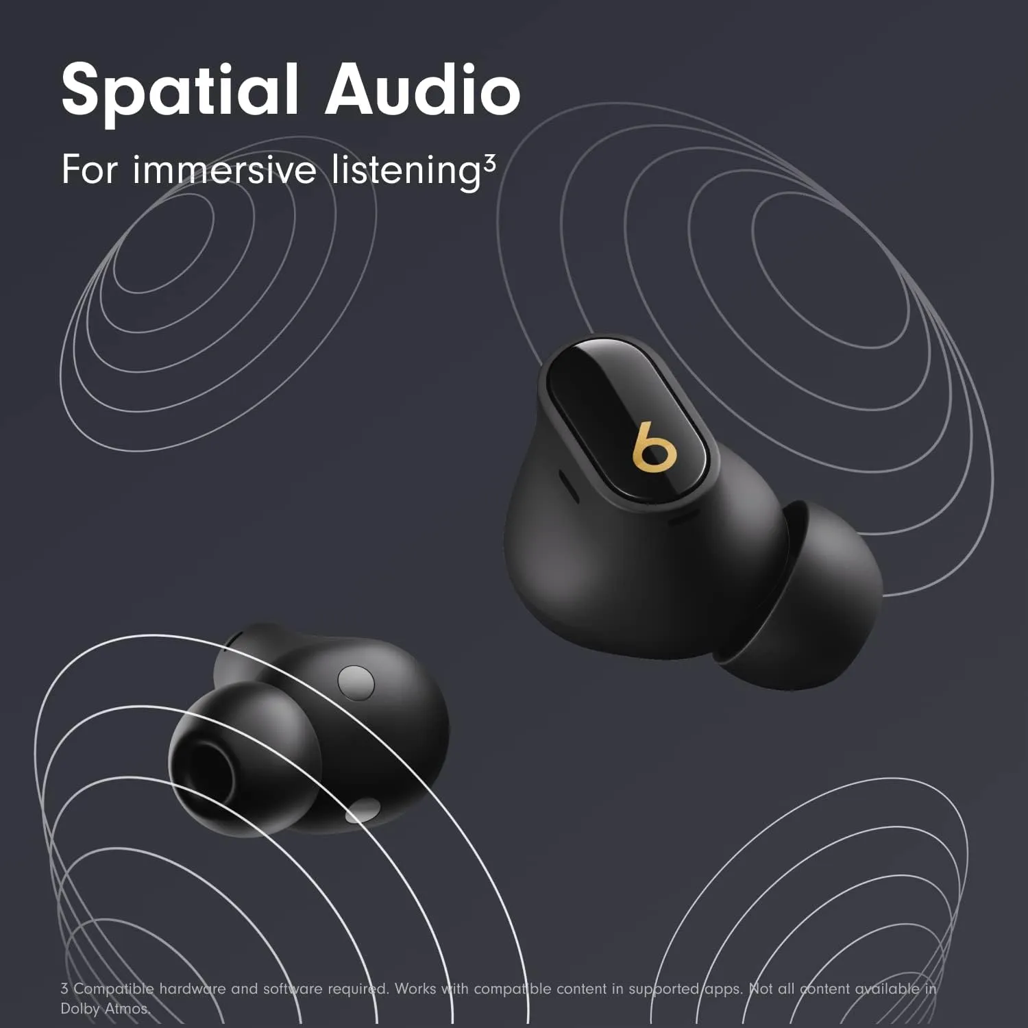 Beats Studio Buds   - Black / Gold with AppleCare  (2 Years)