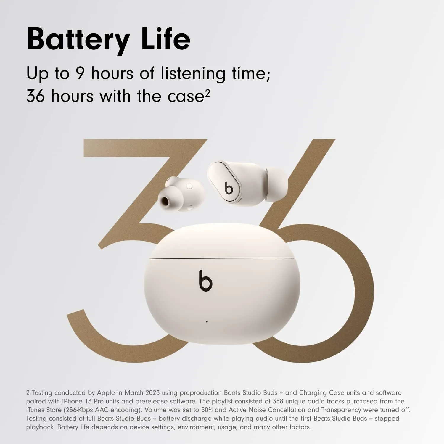 Beats Studio Buds   - Ivory with AppleCare  (2 Years)