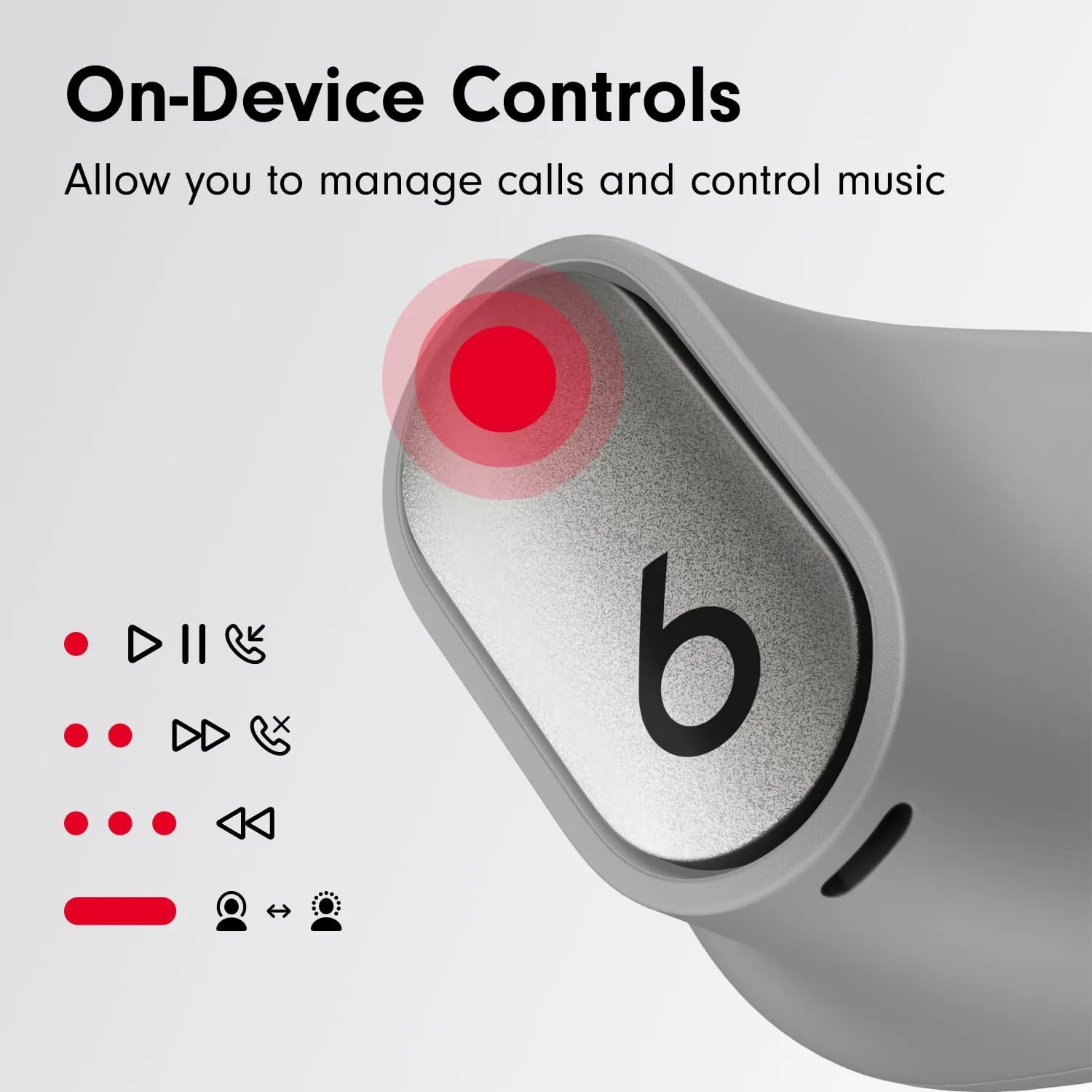 Beats Studio Buds   | True Wireless Noise Cancelling Earbuds, Enhanced Apple & Android Compatibility, Built-in Microphone, Sweat Resistant Bluetooth Headphones, Spatial Audio - Cosmic Silver