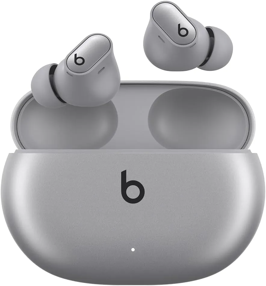 Beats Studio Buds   | True Wireless Noise Cancelling Earbuds, Enhanced Apple & Android Compatibility, Built-in Microphone, Sweat Resistant Bluetooth Headphones, Spatial Audio - Cosmic Silver