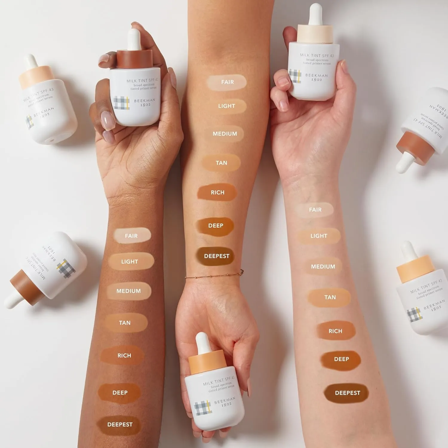 Beekman 1802 Milk Tint Face Primer with SPF 43, Fair - Oxybenzone Free - 1 oz - Tinted Mineral SPF, Makeup Primer & Moisturizer - Blends Seamlessly - Good for Sensitive Skin - Cruelty Free