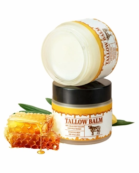 Belena Tallow & Honey Balm, Organic Grass-Fed Beef Tallow Balm, The Ultimate Revival for Radiant Skin, Rich In Natural Honey and Vitamins for Face and Body