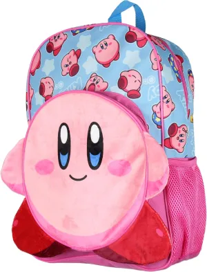 Bioworld Nintendo 3-D Kirby Travel Backpack 16" Sublimated Print Bag