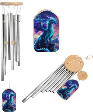 Blue Dragon Mountain Wind Chimes Outside with Relaxing Rich Sound, Memorial Wind Chimes Gifts Porch Garden Backyard
